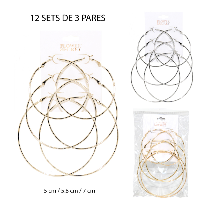 SET DE 3 AROS REDONDOS / 5 - 7 CM