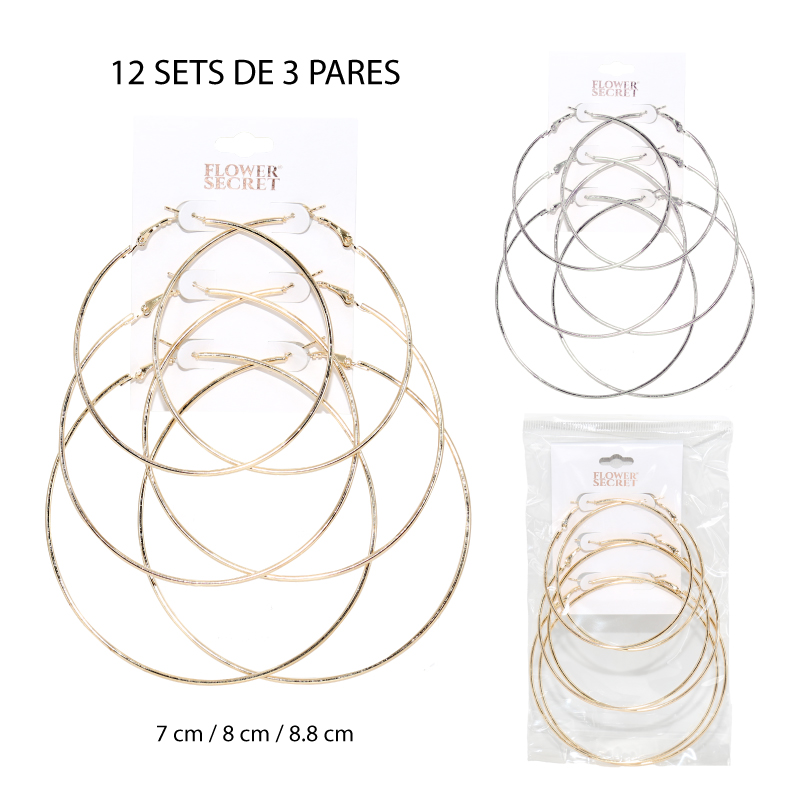 SET DE 3 AROS REDONDOS / 7 - 8.8 CM