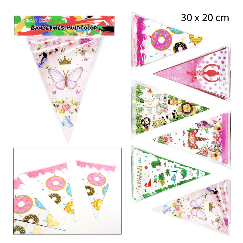 BANDERINES TRIANGULARES PARA FIESTAS