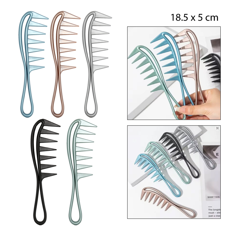 PEINETA DE DIENTES ANCHOS, ANTIFRIZZ + VOLUMEN