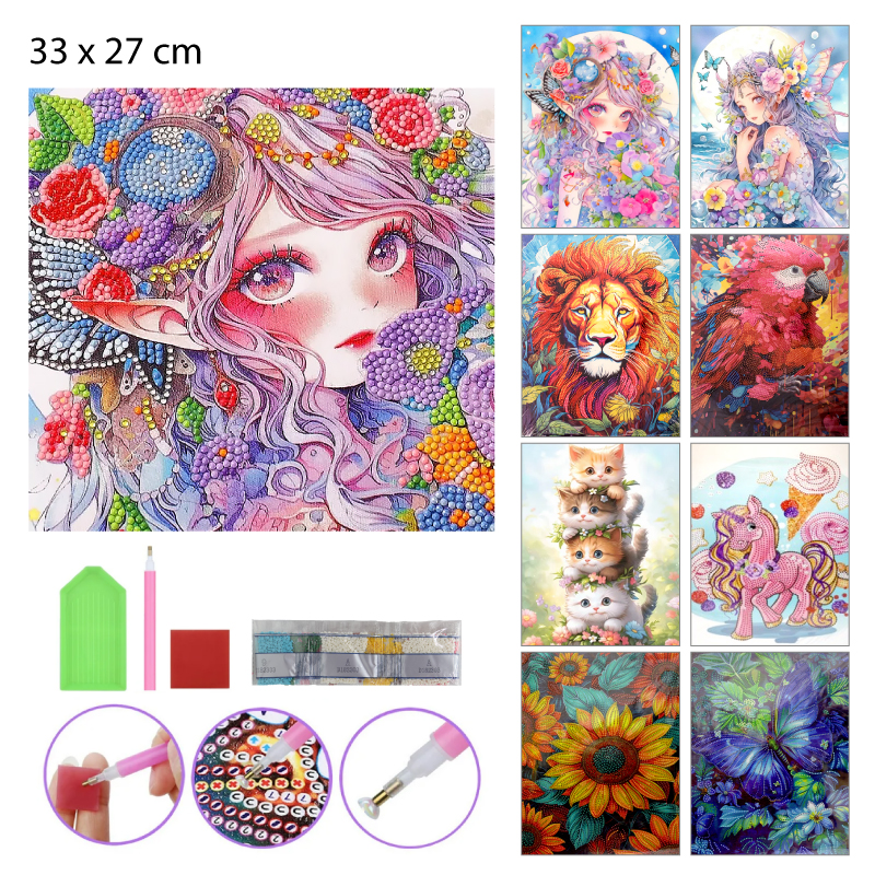 KIT DE ARTE CON MOSTACILLAS - 33 X 27 CM