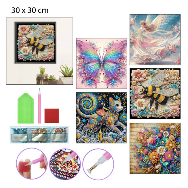 KIT DE ARTE CON MOSTACILLAS - 30 X 30 CM