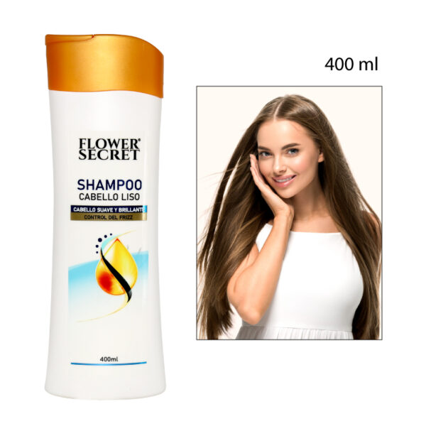 SHAMPOO CABELLO LISO, HIDRATANTE Y ANTIFRIZZ - 400 ML