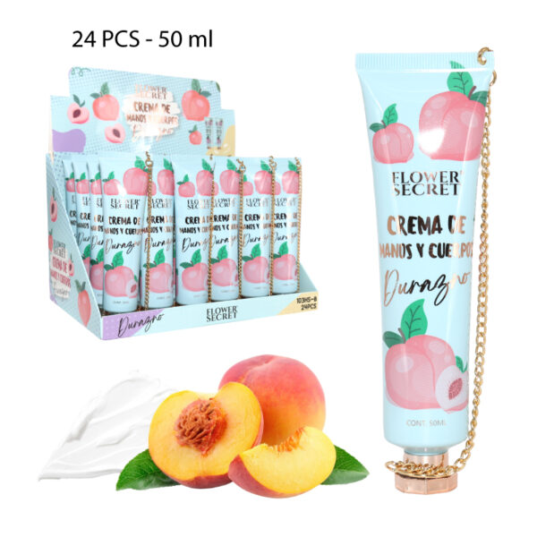 CREMA DE MANOS Y CUERPO DE DURAZNO - 50 ML