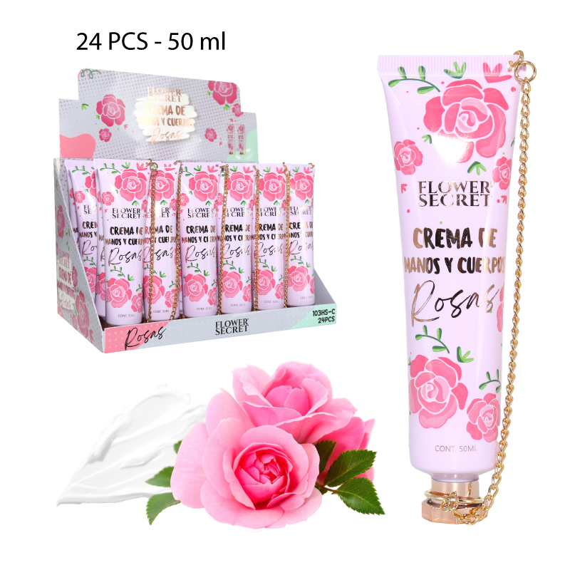 CREMA DE MANOS Y CUERPO DE ROSAS - 50 ML