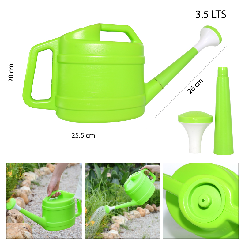 REGADERA VERDE DE PLÁSTICO - 3.5 LITROS