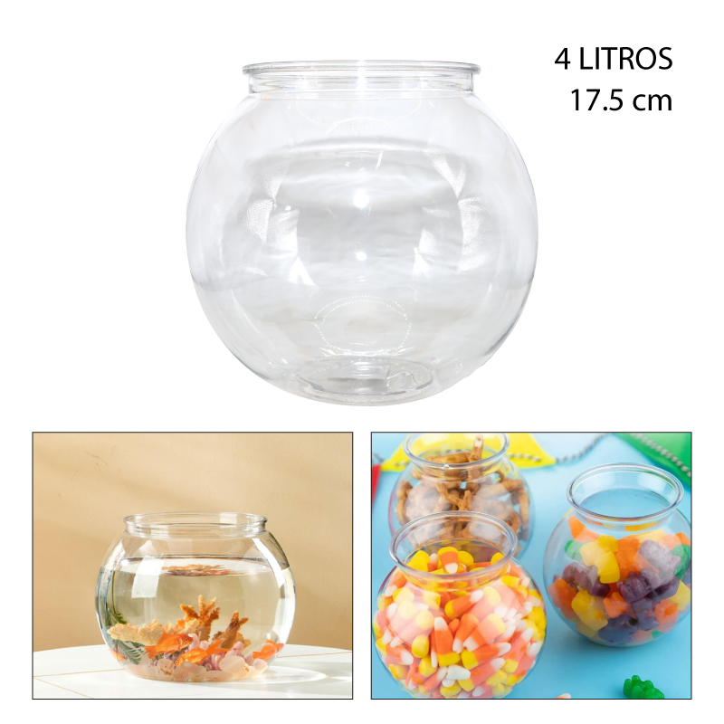 CONTENEDOR ESFERA DE PLÁSTICO - 4 LTS