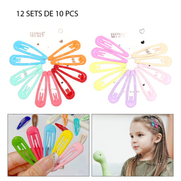 SETS DE 10 PINCHES PARA EL CABELLO DE COLORES