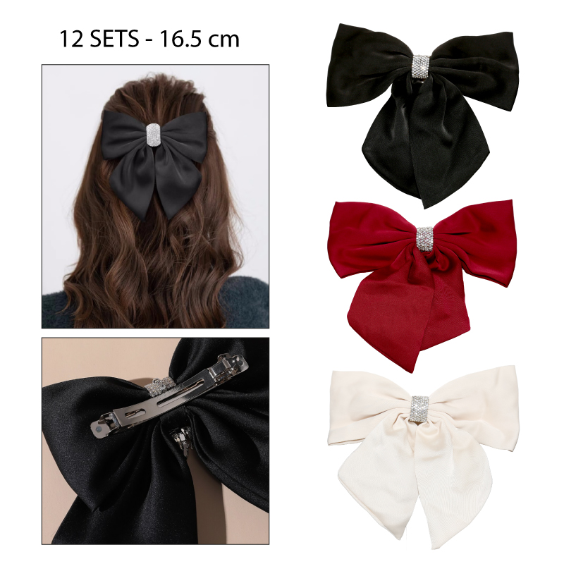 LAZOS DE SATIN PARA EL CABELLO CON PEDRERÍA