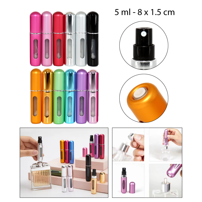 SPRAY RECARGABLE COLORES METALIZADOS - 5 ML