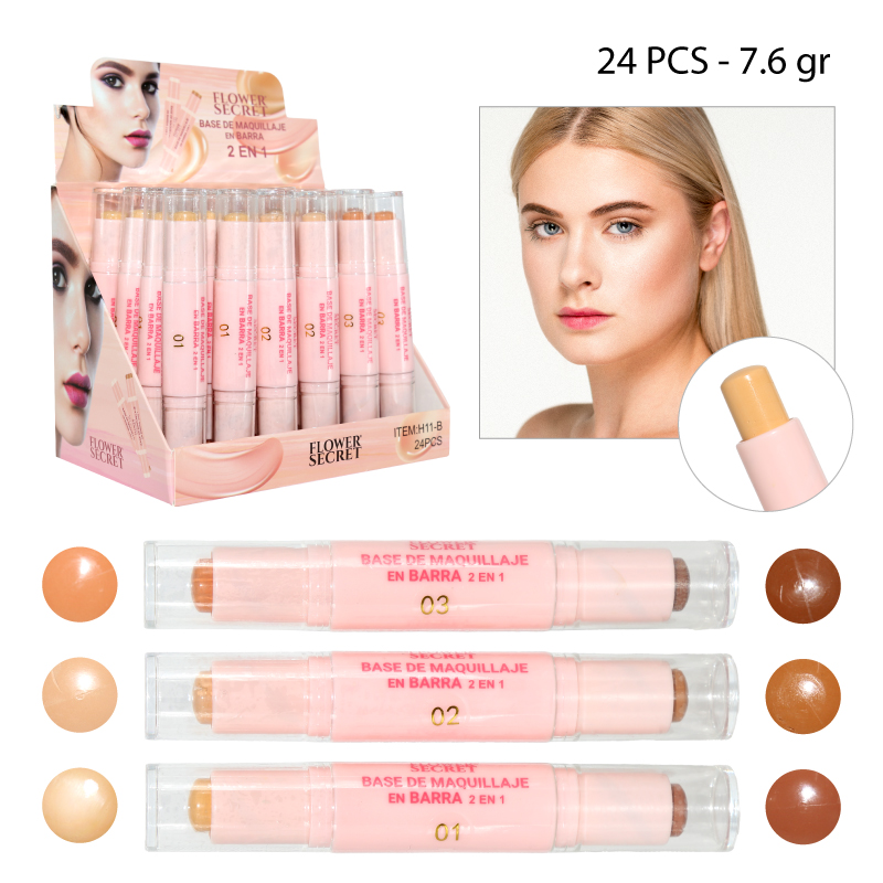 BASE CORRECTORA EN BARRA 2 EN 1 - 7.6 GR
