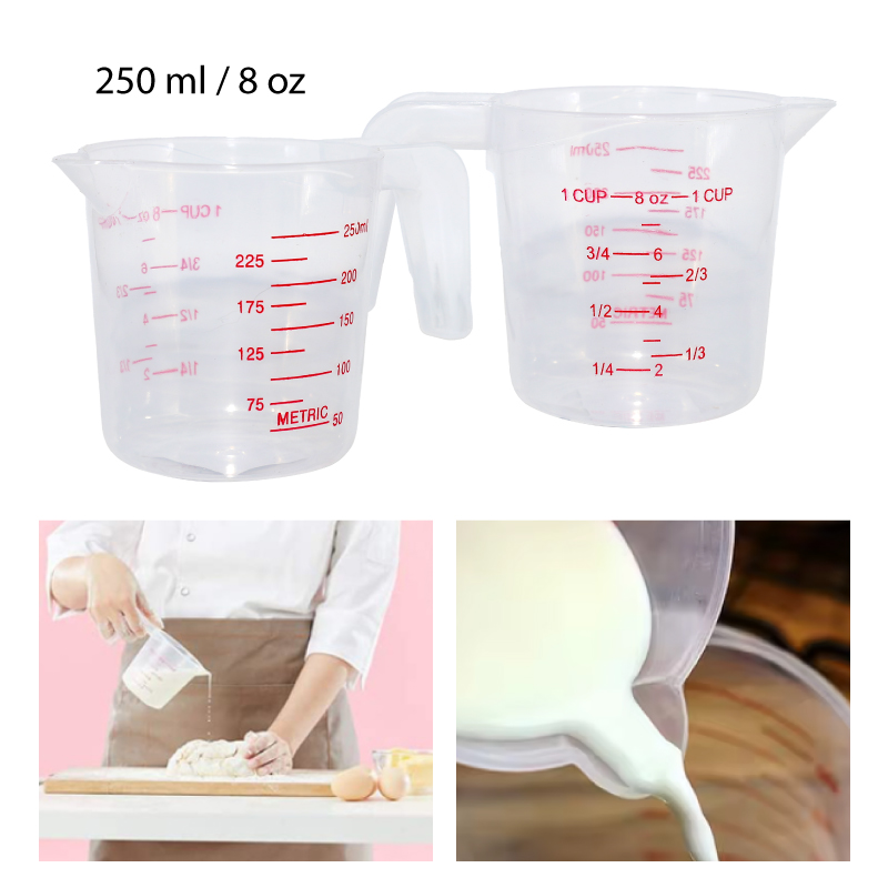 JARRA PLÁSTICA MEDIDORA - 250 ML / 8 OZ