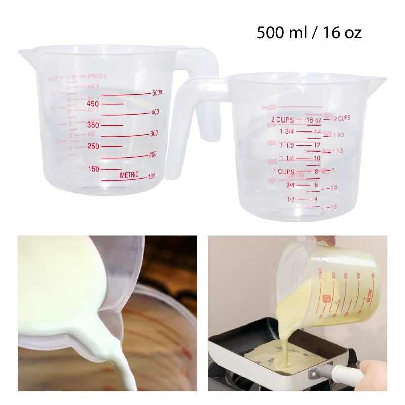 JARRA PLÁSTICA MEDIDORA - 500 ML / 16 OZ