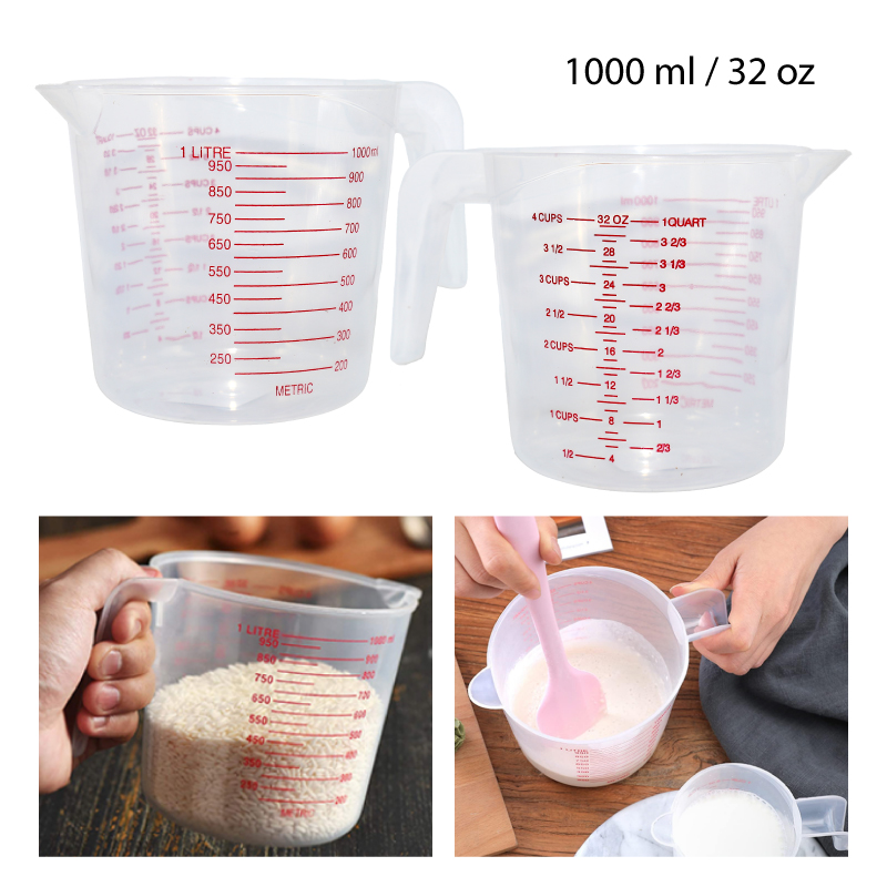 JARRA PLÁSTICA MEDIDORA - 1000 ML / 32 OZ