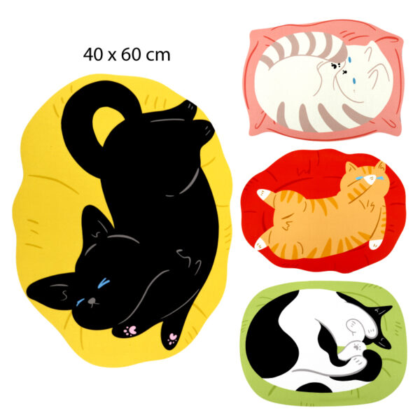 TAPETE ANTIDESLIZANTE DE GATITOS DURMIENTES - 40 X 60 CM