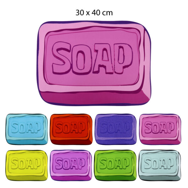 TAPETE ANTIDESLIZANTE DE JABÓN "SOAP" - 30 X 40 CM