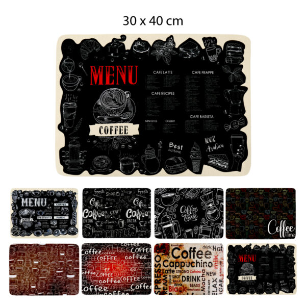 TAPETE ANTIDESLIZANTE DISEÑO CAFETERO - 30 X 40 CM