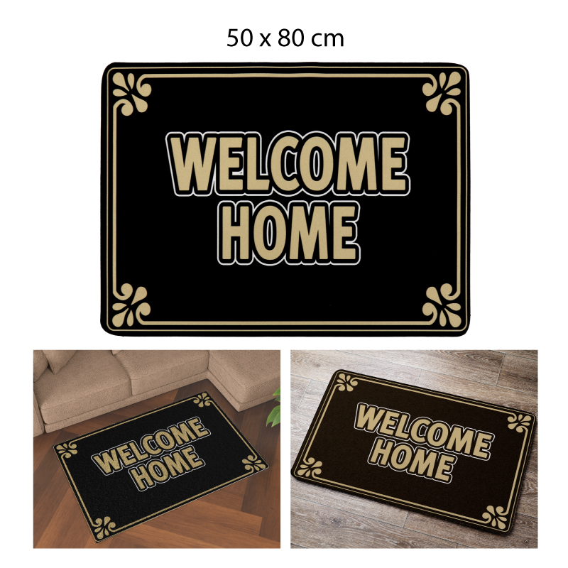 TAPETE ANTIDESLIZANTE "WELCOME HOME" - 50 X 80 CM