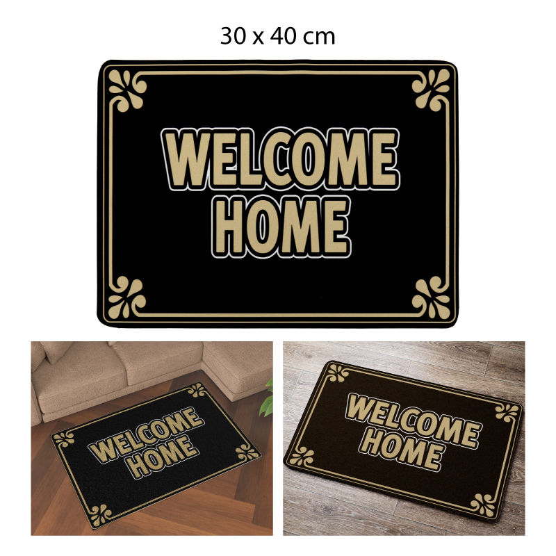 TAPETE ANTIDESLIZANTE "WELCOME HOME" - 30 X 40 CM