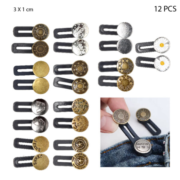 SETS 2 EXTENSORES CORTOS PARA PANTALONES CON DISEÑOS