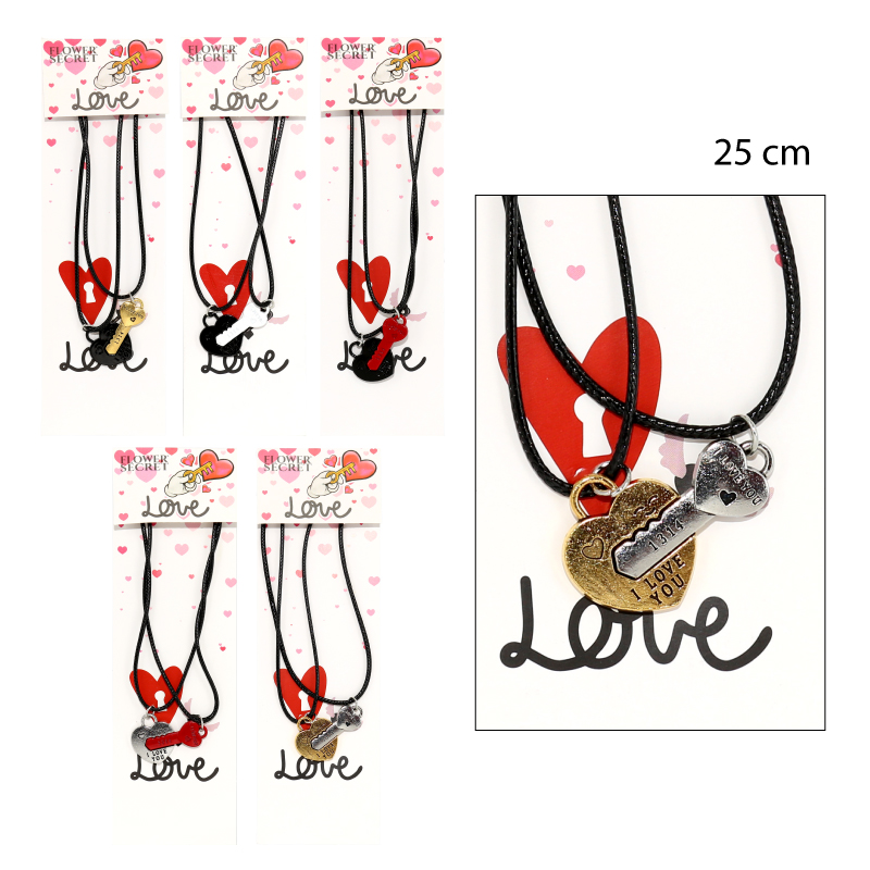 COLLAR MAGNÉTICO DE AMOR - CORAZÓN + LLAVE