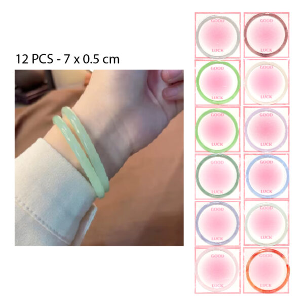 PULSERA LISA DE CRISTAL - 6 MM
