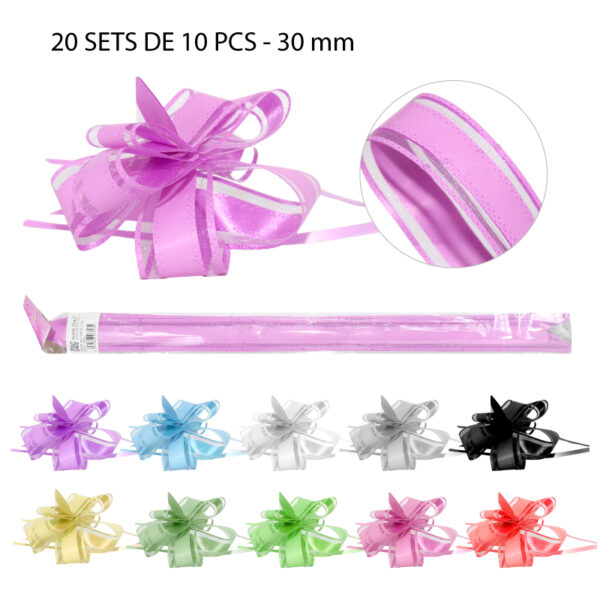 30 CINTAS PARA REGALO CON BORDE - 30 MM