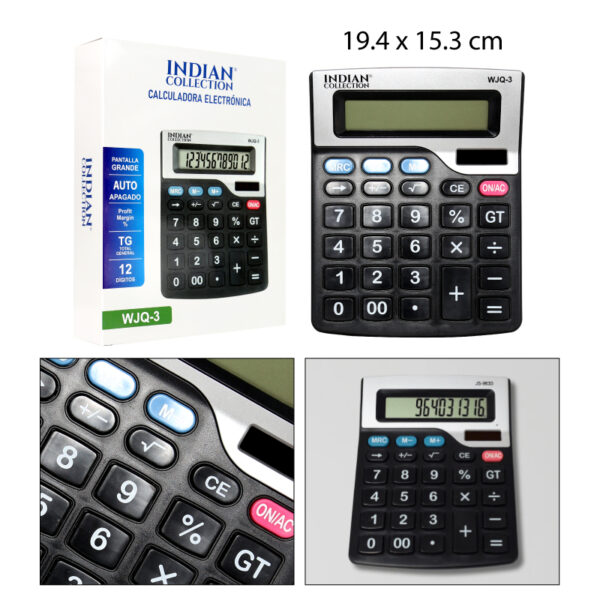 CALCULADORA DE 12 DÍGITOS Y PANTALLA GRANDE
