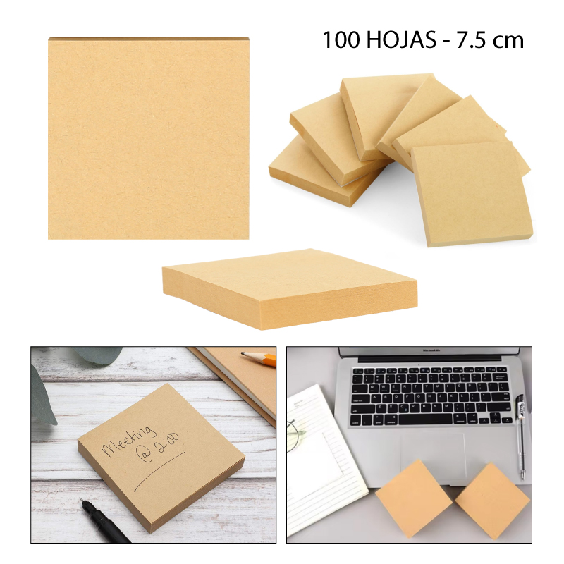 POST IT DE PAPEL KRAFT - 100 HOJAS