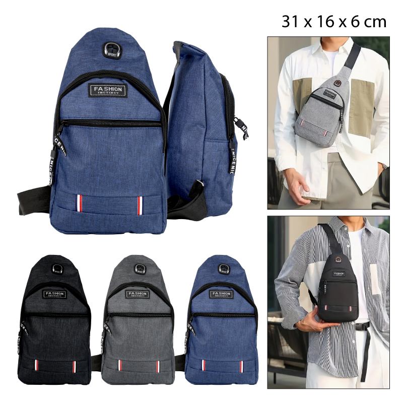 BOLSO CRUZADO ESTILO COREANO - 31 X 16 X 6 CM