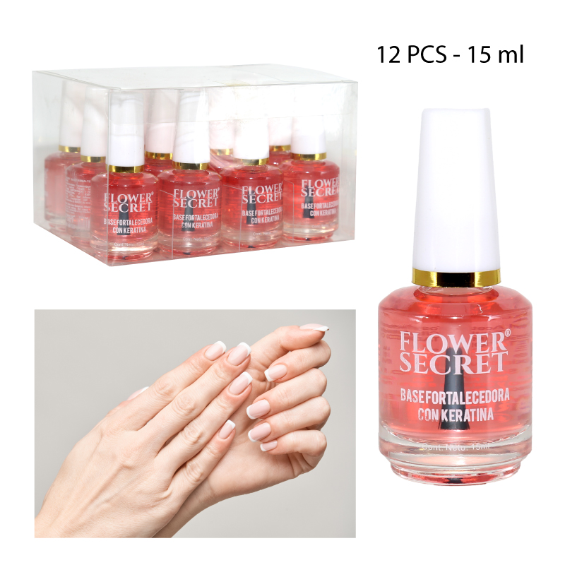 ESMALTE BASE FORTALECEDORA CON KERATINA - 15 ML