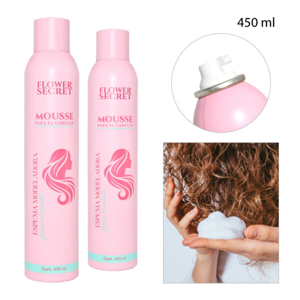 MOUSSE PARA EL CABELLO, ESPUMA MODELADORA - 450 ML