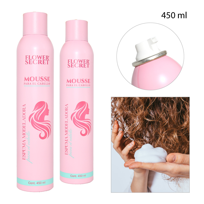 MOUSSE PARA EL CABELLO, ESPUMA MODELADORA - 450 ML