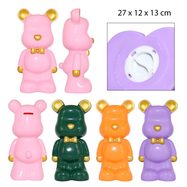 ALCANCIA DE OSO DE PLÁSTICO - 27 X 12 X 13 CM