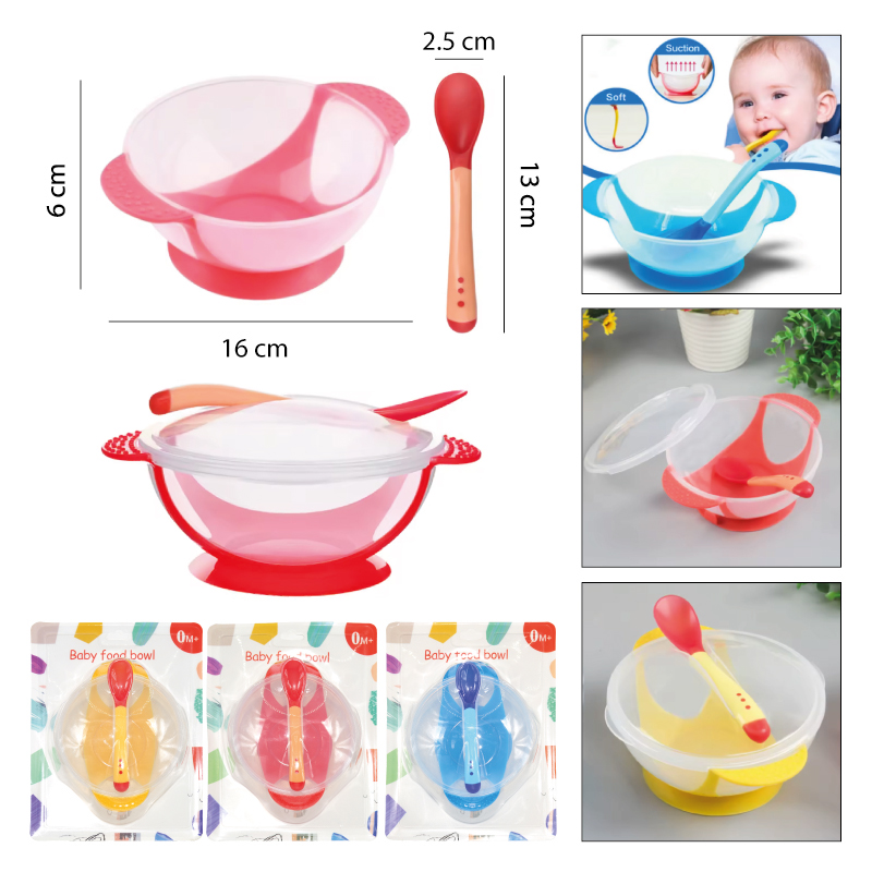 SET DE PLATO INFANTIL CON VENTOSA + CUCHARA
