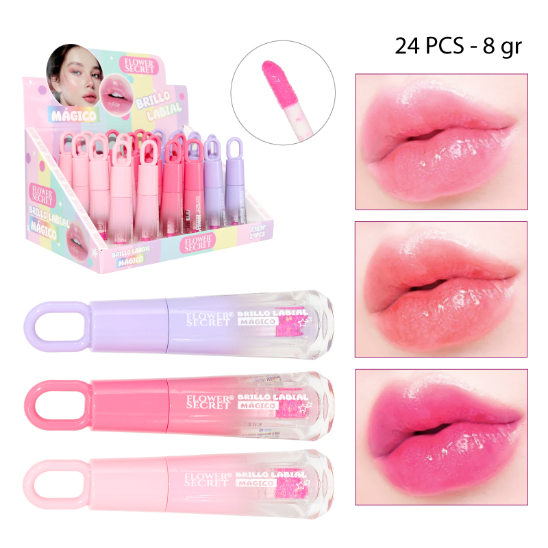 BRILLO LABIAL MÁGICO CON GLITTER - 8 GR
