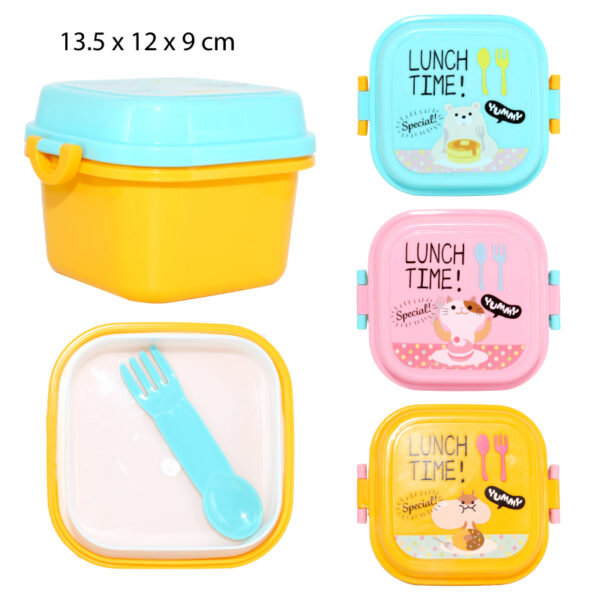 CAJA PARA ALMUERZO DISEÑO CUADRADO OSO