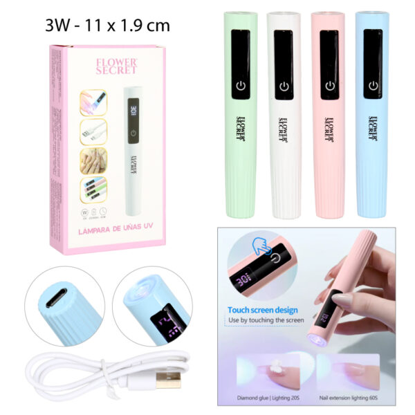LÁMPARA TOUCH DE UÑAS PORTÁTIL LED/UV - 3W