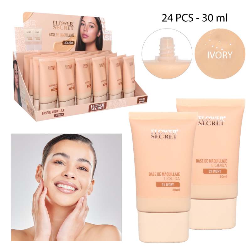 BASE DE MAQUILLAJE LÍQUIDA, TONO 2# IVORY - 30 ML