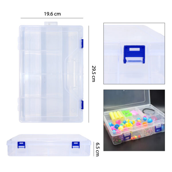 CAJA ORGANIZADORA PLASTICA - 10 COMPARTIMIENTOS
