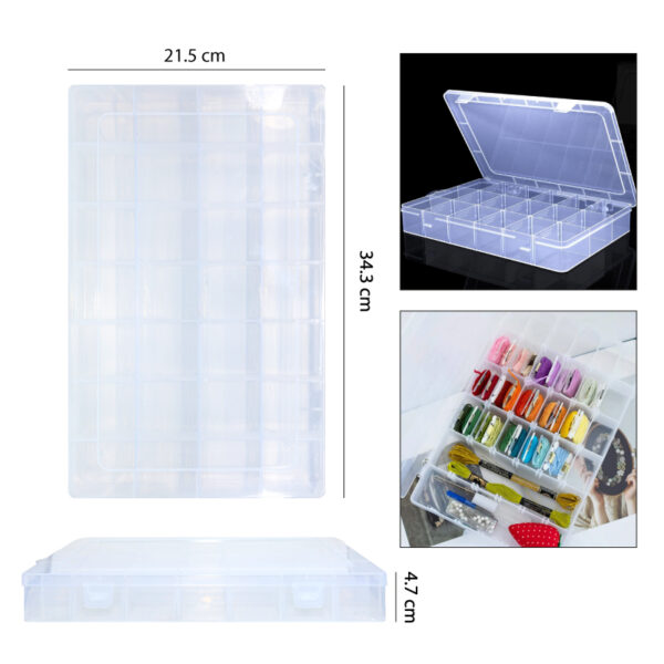 CAJA ORGANIZADORA PLÁSTICA - 28 COMPARTIMIENTOS