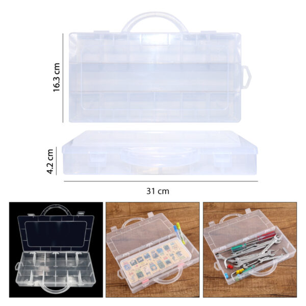 CAJA ORGANIZADORA PLASTICA - 13 COMPARTIMIENTOS