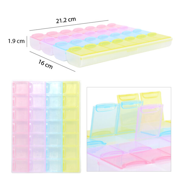 CAJA ORGANIZADORA DE COLORES - 28 COMPARTIMIENTOS