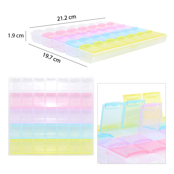 CAJAS ORGANIZADORA DE COLORES - 35 COMPARTIMIENTOS