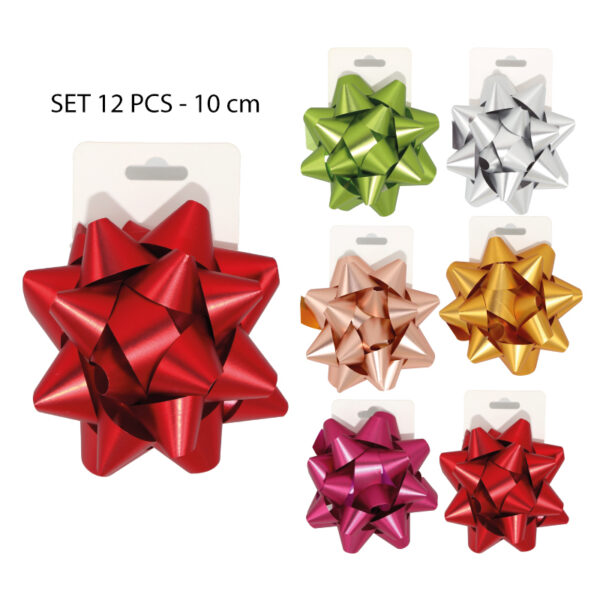 MOÑOS PARA REGALO DE COLORES METALIZADOS - 10 CM