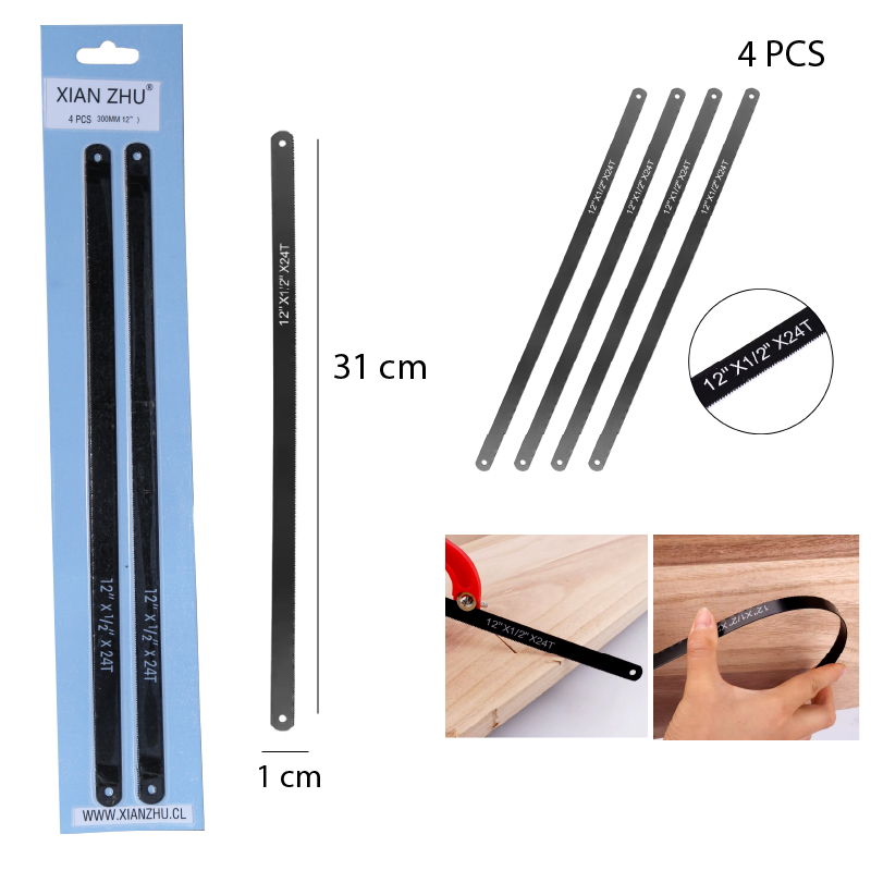 HOJA DE SIERRA 12 PULGADAS 4 PCS