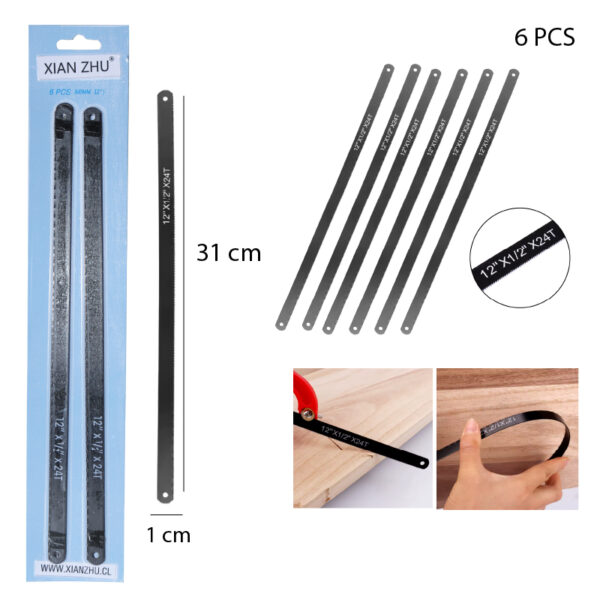 HOJA DE SIERRA 12 PULGADAS 6 PCS