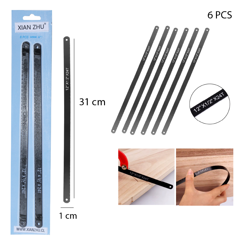HOJA DE SIERRA 12 PULGADAS 6 PCS