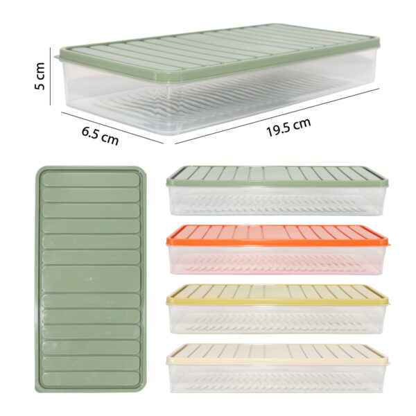 CONTENEDOR DE PLÁSTICO RECTANGULAR - 6.5 X 19.5 CM