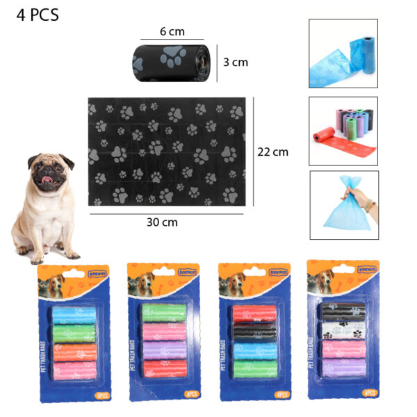 BOLSAS PARA BASURA ESTAMPADAS 4 ROLLOS